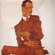 Egon Schiele Portrait of the Art Critic Arthur Roessler USA oil painting artist